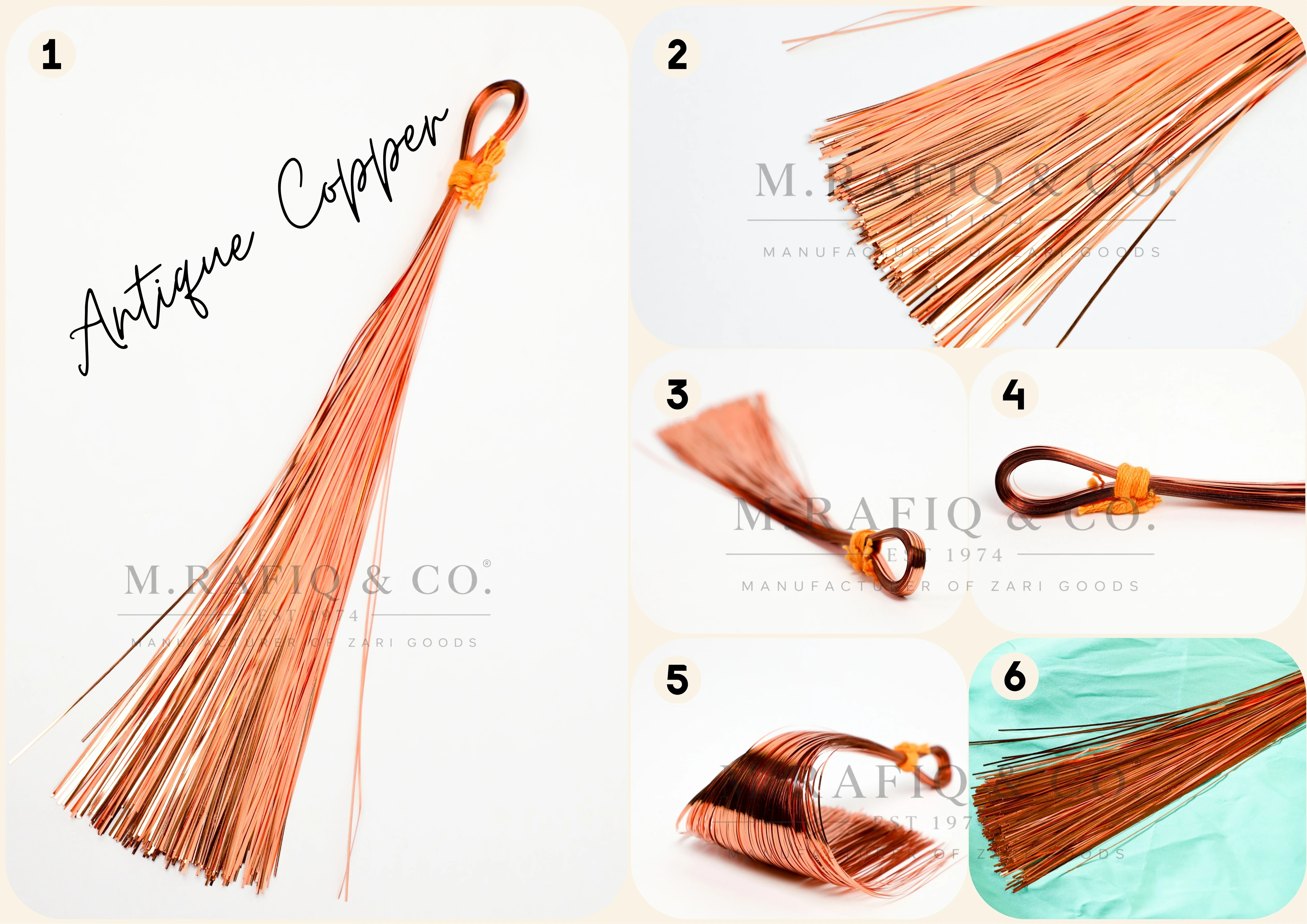 Antique Copper Flat Metallic Strip spool